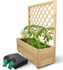 Pflanzkasten mit Rankgitter/Spalier aus Kiefer