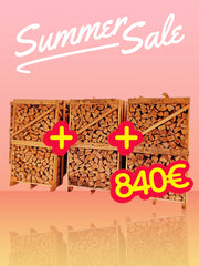 Premium Buchenbrennholz ofenfertig 2 Ster Palette