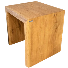 Massivholz Hocker Bank aus Eiche mit Baumkante