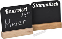 Table stand made of beech with chalkboard - Reserved table sign